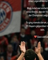 帕瓦尔向拜仁致歉：进球后的欢呼，只是一个孩子踢欧冠的喜悦表达